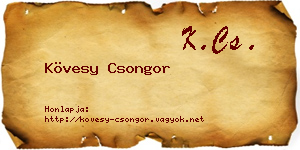 Kövesy Csongor névjegykártya