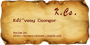 Kövesy Csongor névjegykártya